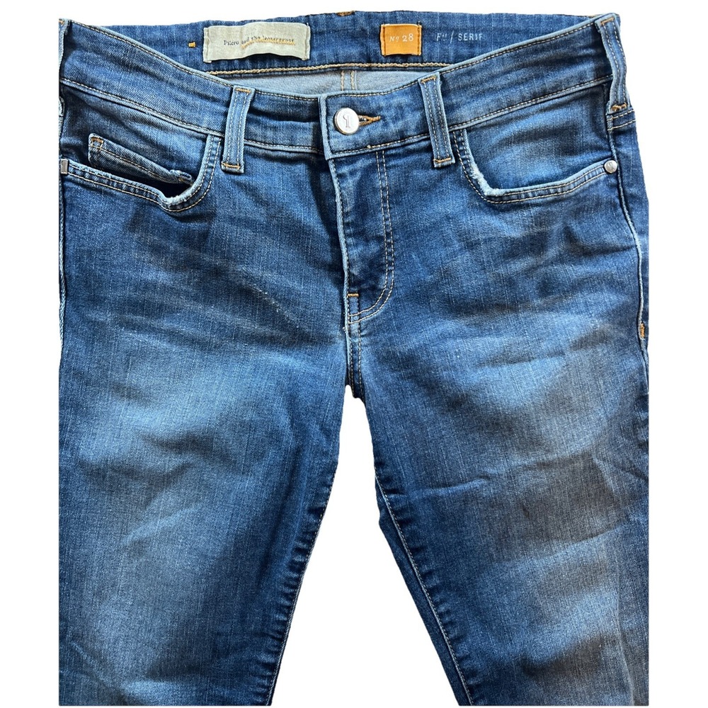 Pilcro Women's Skinny Jeans Blue Distressed Stretch 5-Pocket Denim 28 27" Ins